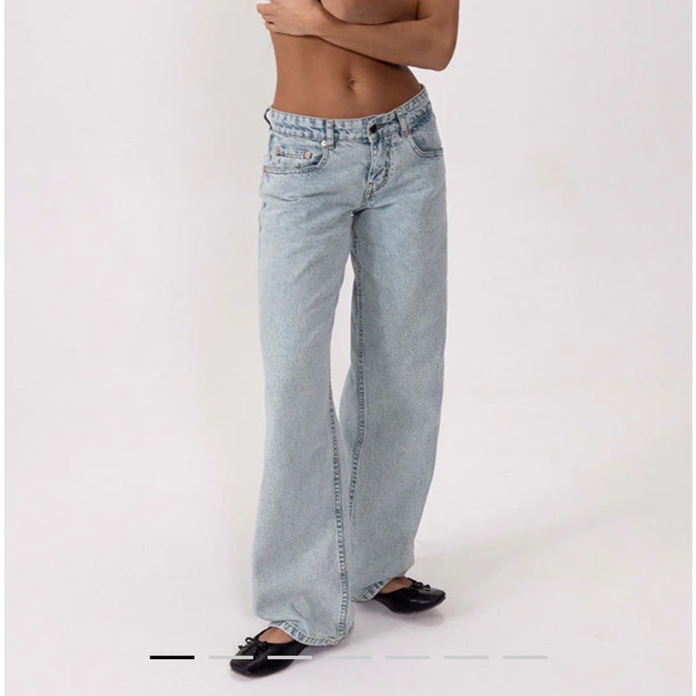 Motel Rocks denim jeans / low rise jeans / light wash jeans / Motel Denim